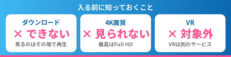 ダウンロード・4K・VRはできない